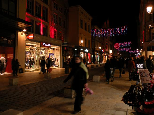  la rue Emile Zola pendant les fêtes